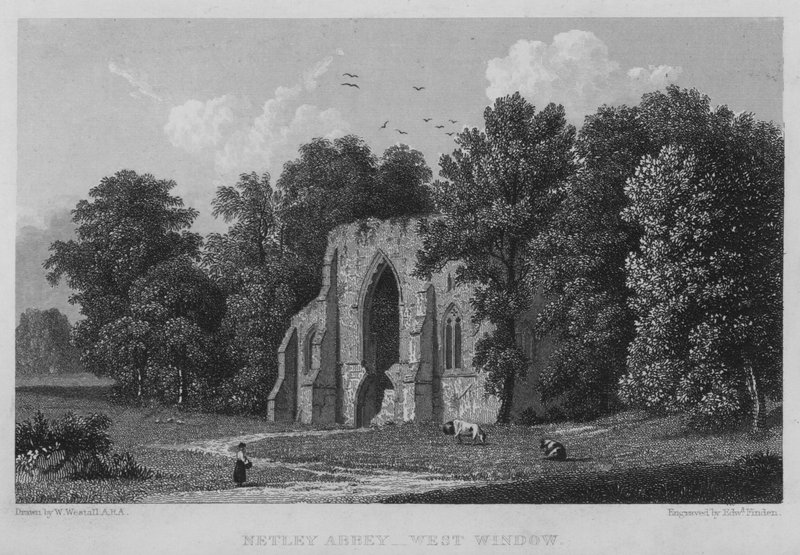 Abbazia di Netley, Finestra Ovest da William (after) Westall