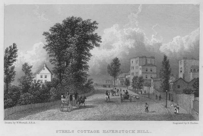 Cottage di Steel, Haverstock Hill da William (after) Westall