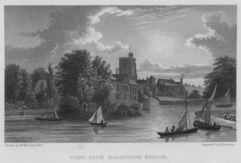 Vista dal Ponte di Maidstone da William (after) Westall