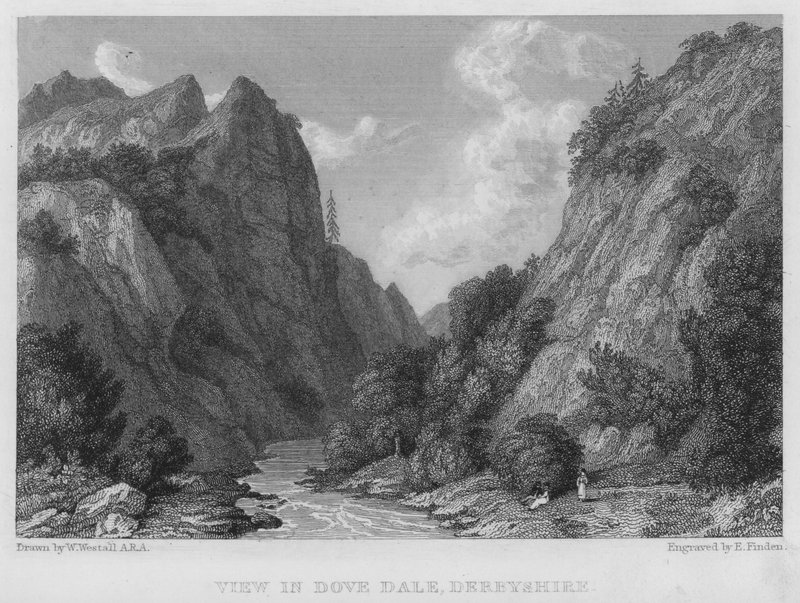 Vista in Dove Dale, Derbyshire da William (after) Westall