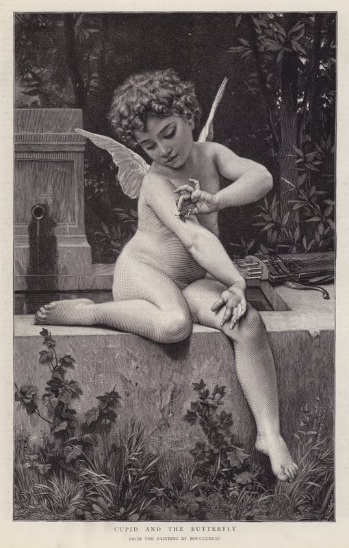 Cupido e la Farfalla da William Adolphe (after) Bouguereau