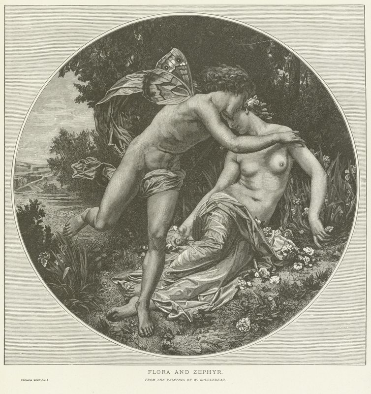 Flora e Zefiro da William Adolphe Bouguereau