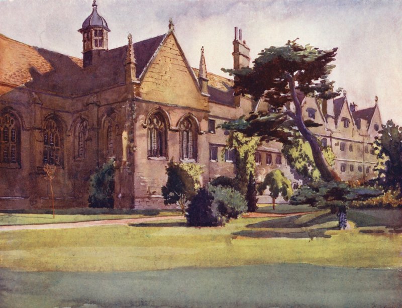Facciata del Giardino del Wadham College da William Ainsworth Wildman