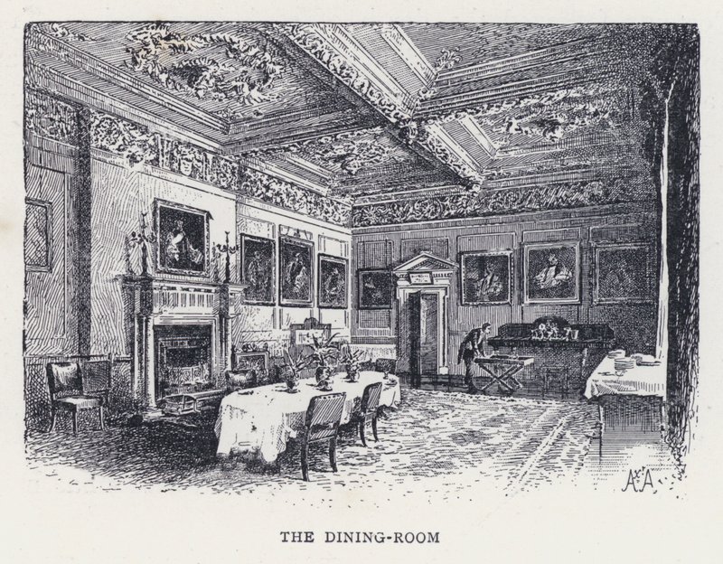 La Sala da Pranzo (incisione) da William Alexander Ansted