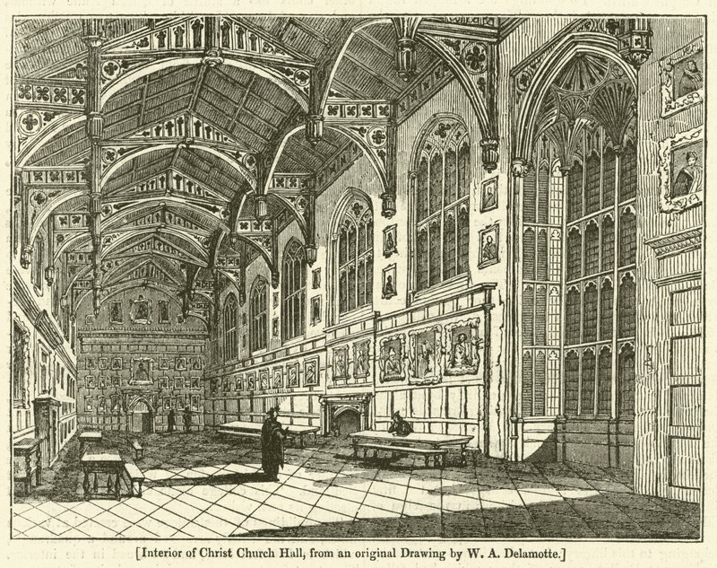 Interno della Christ Church Hall da William Alfred Delamotte