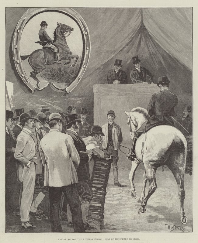 Preparativi per la Stagione di Caccia, Vendita di Cacciatori di Kingsbury da William Barnes Wollen