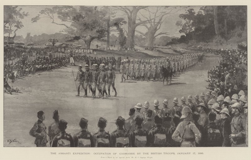 La spedizione Ashanti, occupazione di Coomassie da parte delle truppe britanniche, 17 gennaio 1896 da William Barnes Wollen