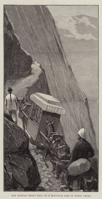 La Posta Pesante Russa su un Passo di Montagna nel Nord della Cina da William Barnes Wollen