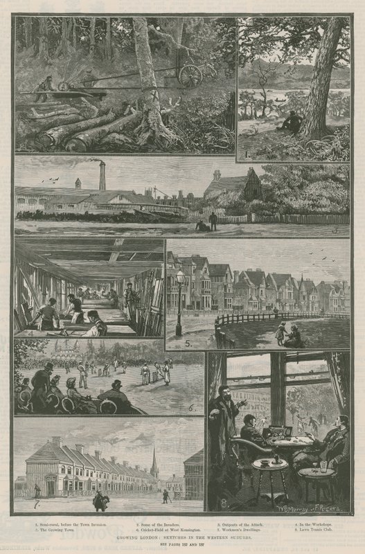 Crescita di Londra; schizzi nei sobborghi occidentali da William Bazett Murray