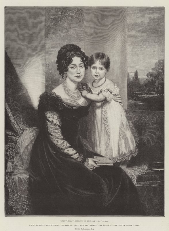 HRH Victoria Maria Louisa, Duchessa di Kent, e Sua Maestà la Regina all
