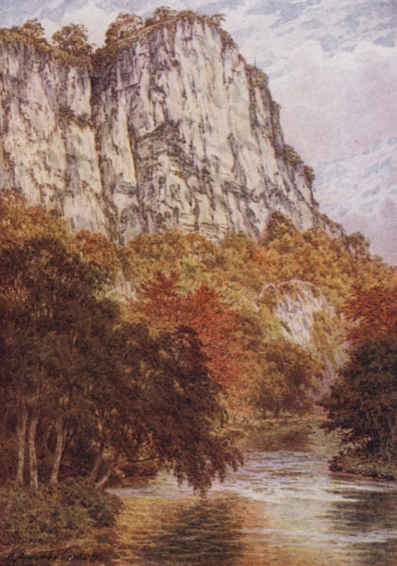 The High Tor, Matlock (litografia a colori) da William Biscombe Gardner