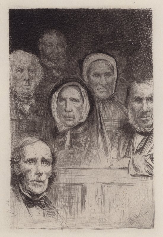 Assaggiatori di sermoni (incisione) da William Brassey (after) Hole