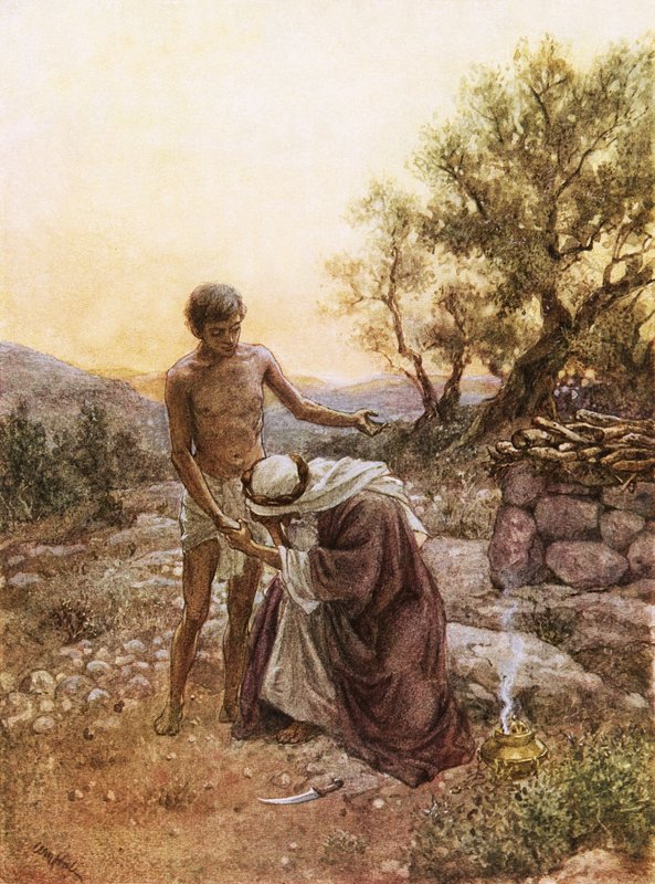 Abramo e Isacco sul monte Moriah da William Brassey Hole