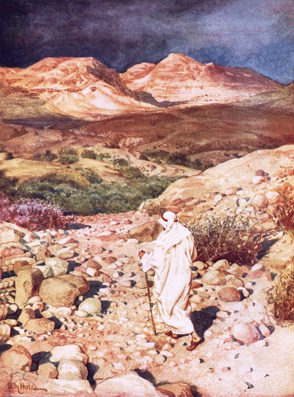 Gesù condotto nel deserto per essere tentato dal diavolo da William Brassey Hole