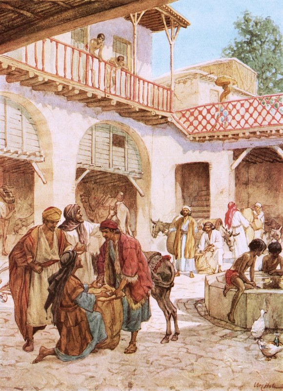 I fratelli di Giuseppe alla locanda. Il denaro di ogni uomo nel suo sacco da William Brassey Hole