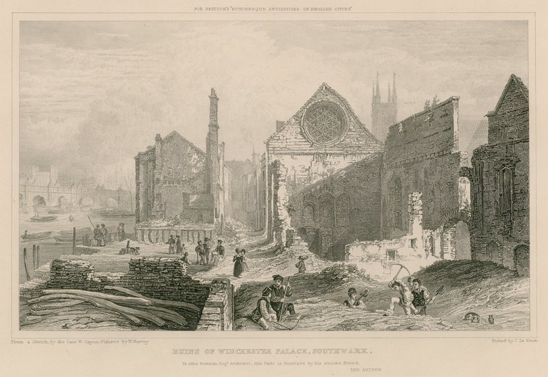Rovine di Winchester Place, Southwark, Londra da William Capon