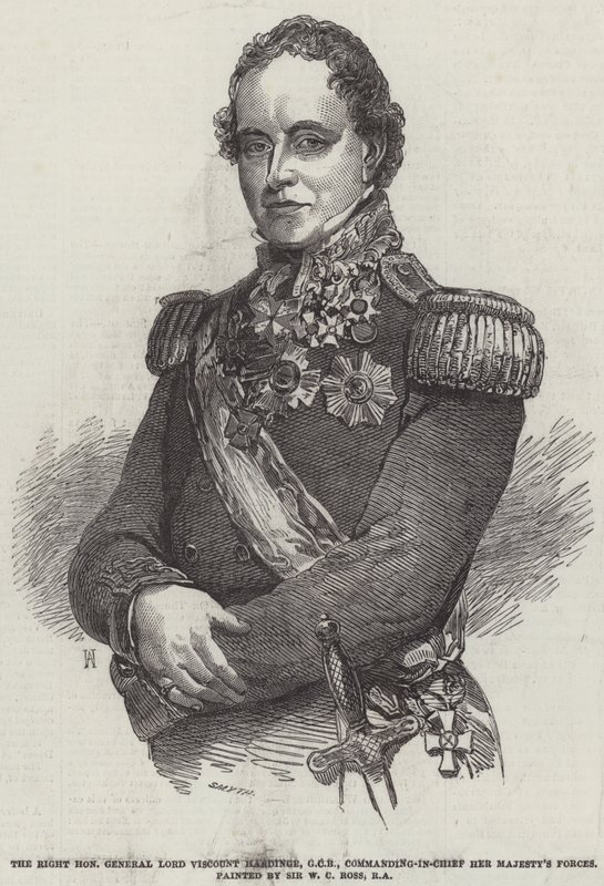 Il Diritto Onorevole Generale Lord Visconte Hardinge, GCB, Comandante in Capo delle Forze di Sua Maestà da William Charles Ross