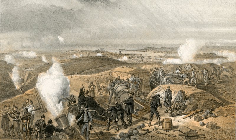 Una Giornata Calda nelle Batterie da William Crimea Simpson