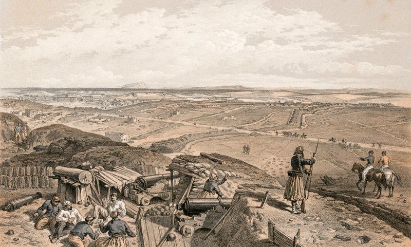 Bastoni du Mat dal Bastione Centrale da William Crimea Simpson
