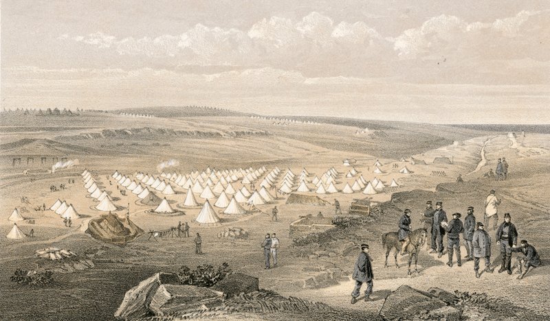 Campo della brigata navale davanti a Sebastopoli da William Crimea Simpson