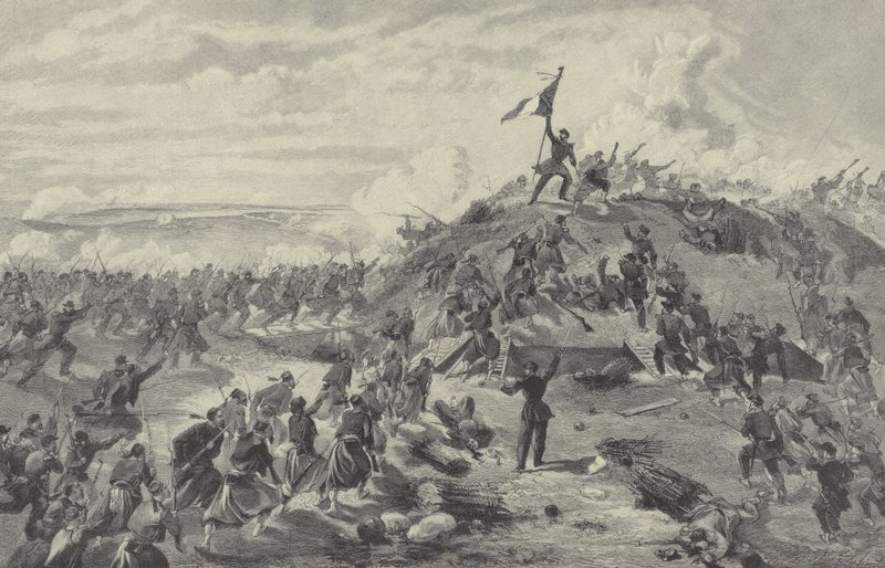 Cattura del ridotto di Malakoff da parte dei francesi, Assedio di Sebastopoli, 8 settembre 1855 da William Crimea Simpson