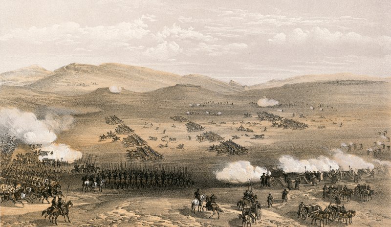 Carica della Brigata di Cavalleria Leggera, 25 ottobre 1854, sotto il Maggiore Generale il Conte di Cardigan da William Crimea Simpson