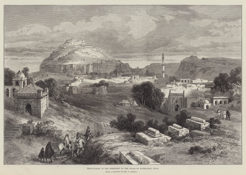 Dowlutabad, nel territorio del Nizam di Hyderabad, India da William Crimea Simpson