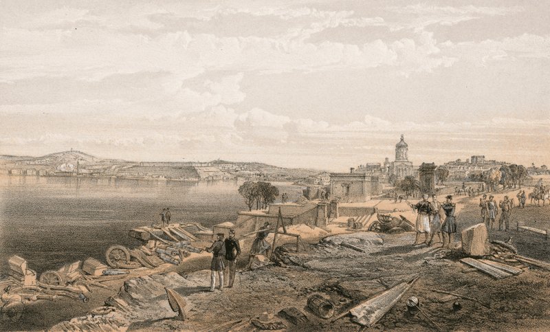 Sebastopoli dal retro del Forte Nicholas, vista verso sud da William Crimea Simpson