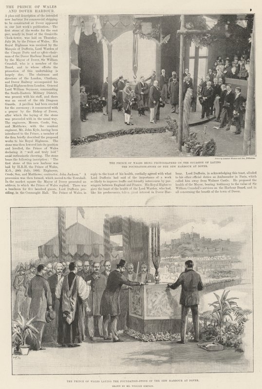 Il Principe di Galles e il Porto di Dover da William Crimea Simpson