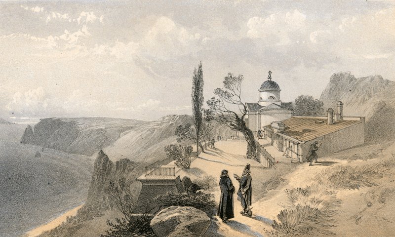 Il monastero di San Giorgio e Capo Fiolente, vista verso ovest da William Crimea Simpson