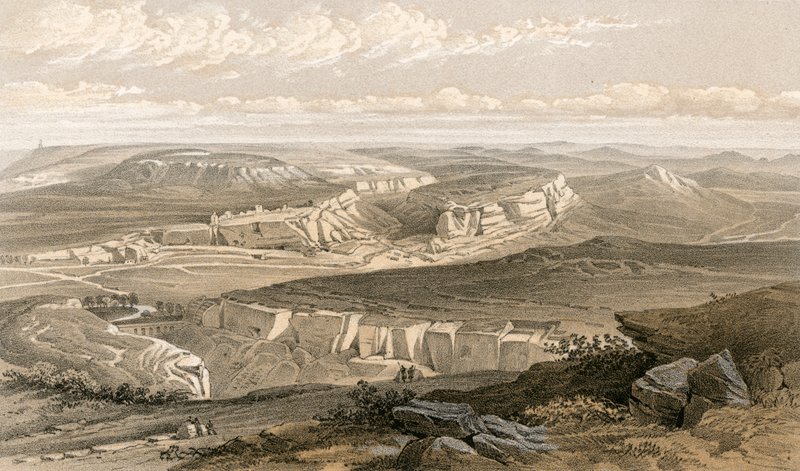 Le rovine di Inkermann e la Città delle Caverne da William Crimea Simpson