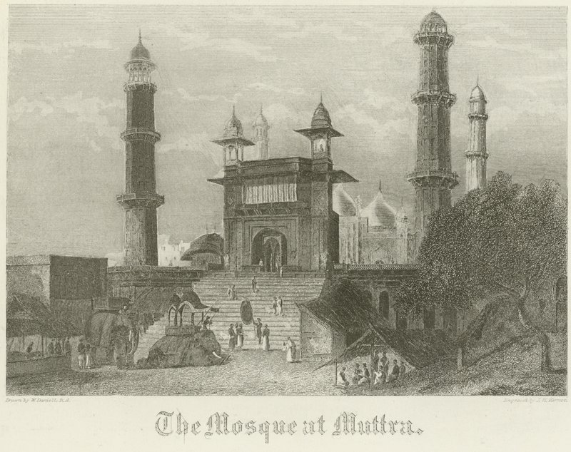 La moschea a Muttra da William Daniell