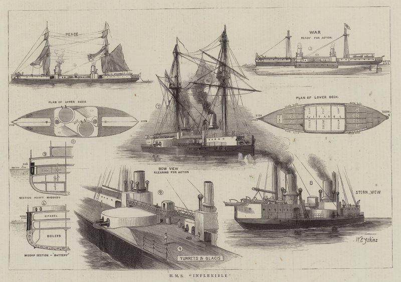 HMS Inflexible da William Edward Atkins
