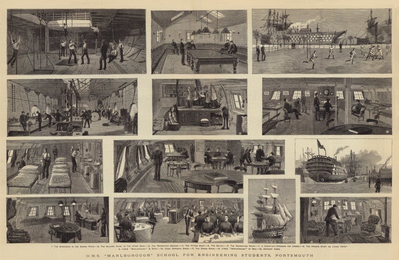 Scuola di ingegneria HMS Marlborough, Portsmouth da William Edward Atkins