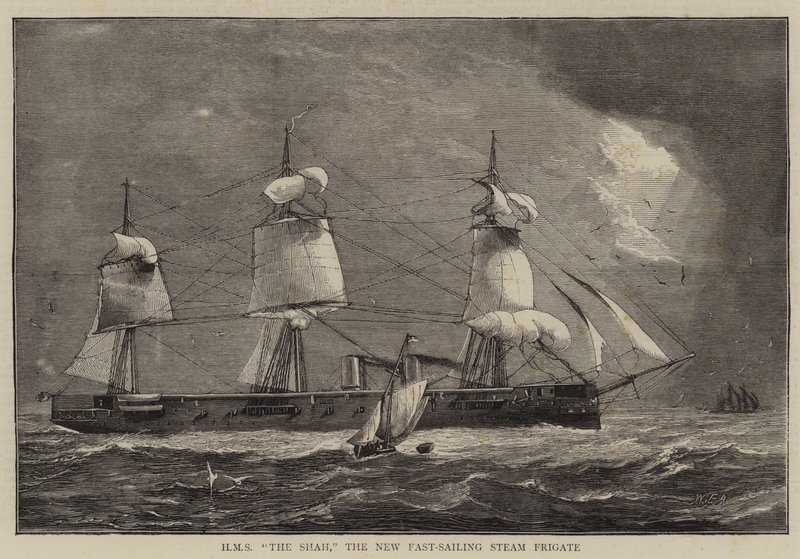HMS The Shah, la nuova fregata a vapore a vela veloce da William Edward Atkins