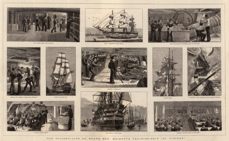 I nostri marinai, vita a bordo della nave scuola di Sua Maestà St Vincent da William Edward Atkins