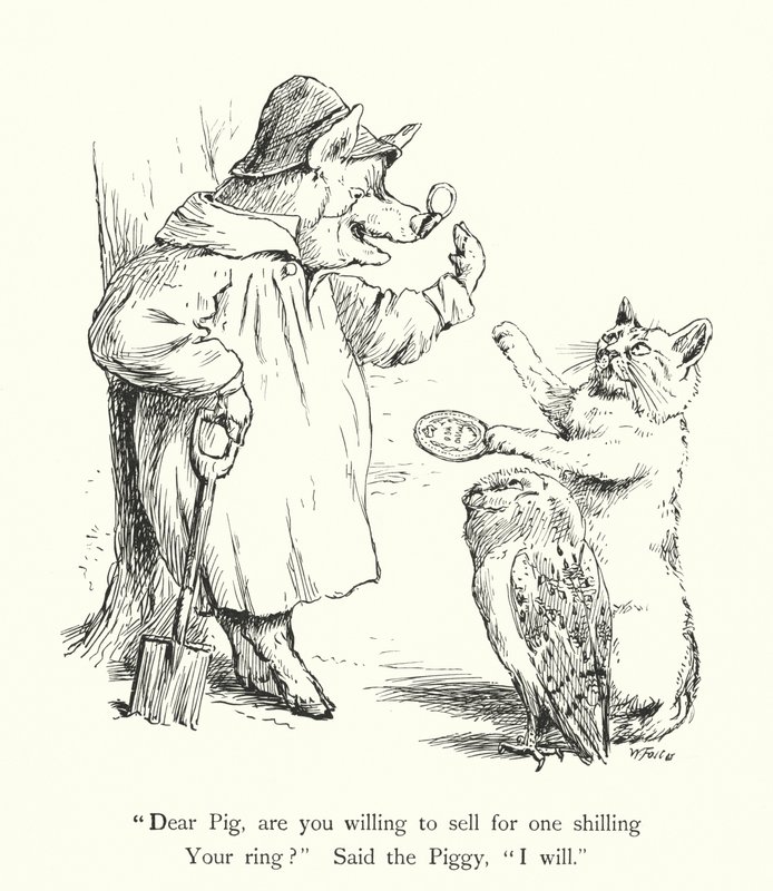 Il gufo e la gattina (incisione) da William Foster