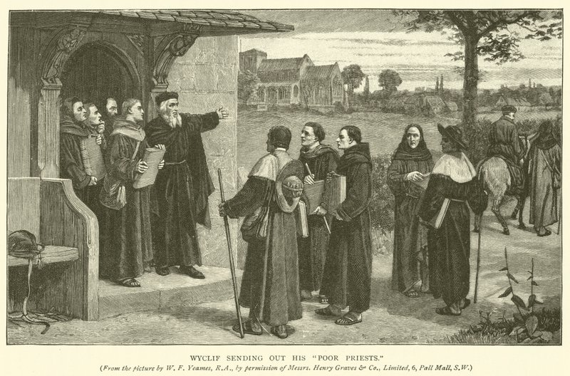 Wyclif invia i suoi poveri sacerdoti da William Frederick Yeames