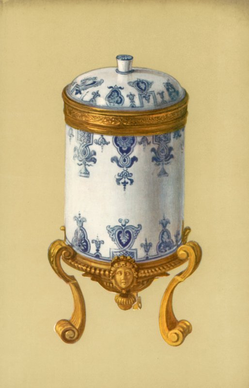 Toilette-pot, St Cloud, con Montatura in Ormolu (litografia a colori) da William Gibb