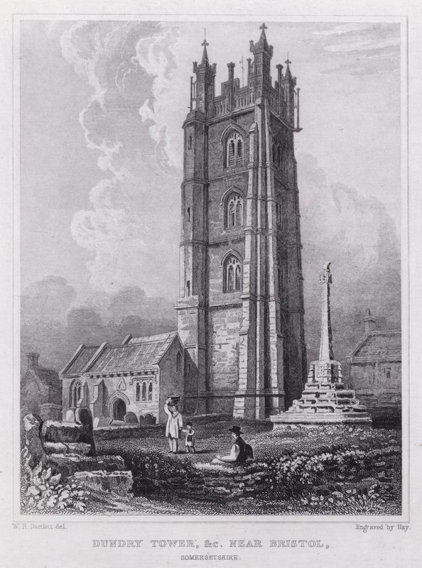 Torre di Dundry, ecc. vicino a Bristol, Somersetshire (incisione) da William H. Bartlett