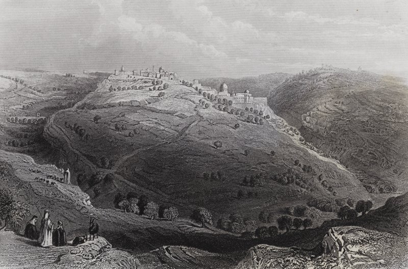 Monte Leone, Gerusalemme, dalla Collina del Cattivo Consiglio da William H. Bartlett