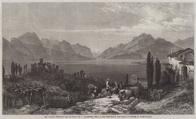 La vendemmia, Desenzano, Lago di Garda da William Harding Collingwood Smith