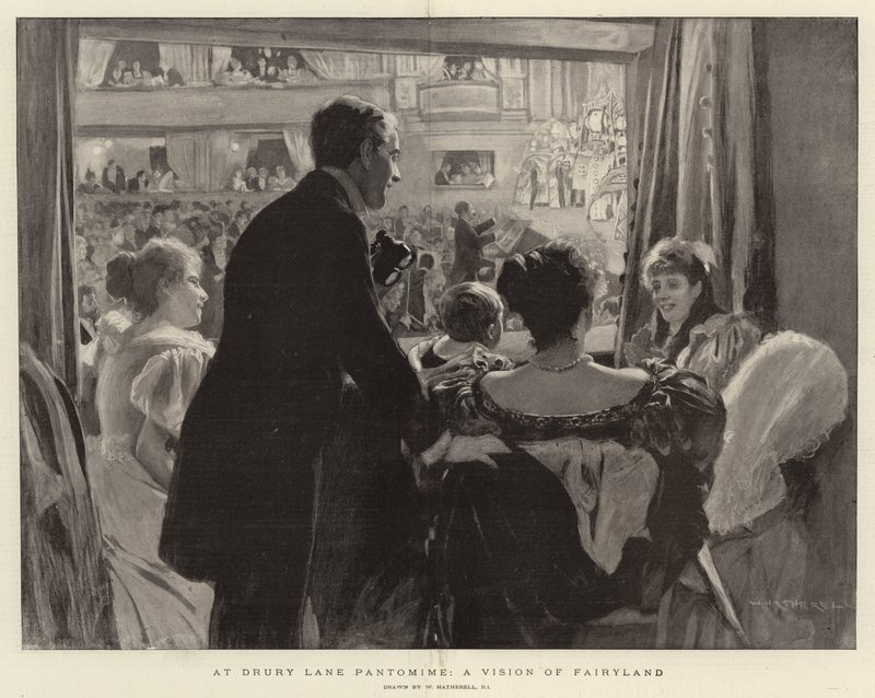Al Drury Lane Pantomime, una visione del mondo delle fate da William Hatherell