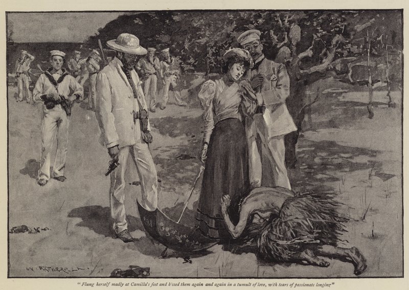 Illustrazione per Un trionfo della civiltà, di Grant Allen da William Hatherell