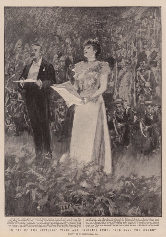 A sostegno del Fondo per le mogli e le famiglie degli ufficiali, Dio salvi la Regina da William Hatherell