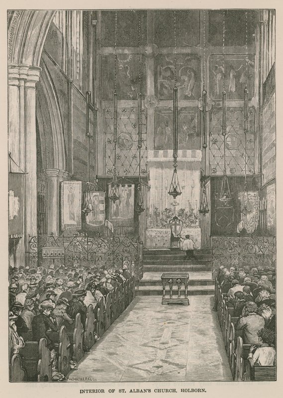 Interno della Chiesa di St Alban, Holborn, Londra da William Hatherell