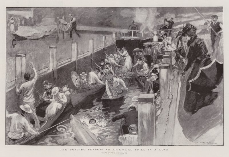 La stagione della navigazione, una caduta imbarazzante in una chiusa da William Hatherell
