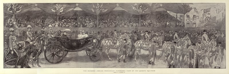 Il corteo del Giubileo di Diamante, vista panoramica dell