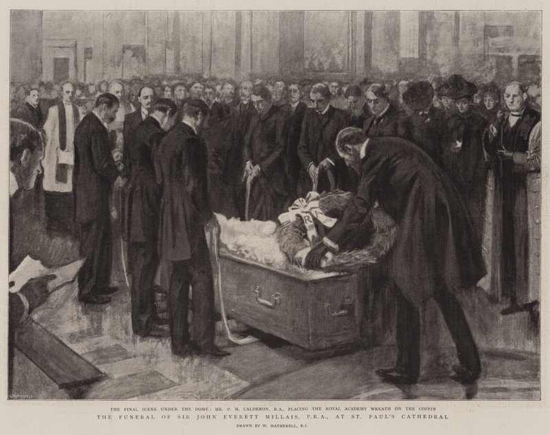 Il funerale di Sir John Everett Millais, PRA, alla Cattedrale di St. Paul da William Hatherell