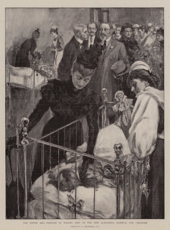 La visita del Principe e della Principessa di Galles al nuovo Ospedale Alexandra per bambini da William Hatherell